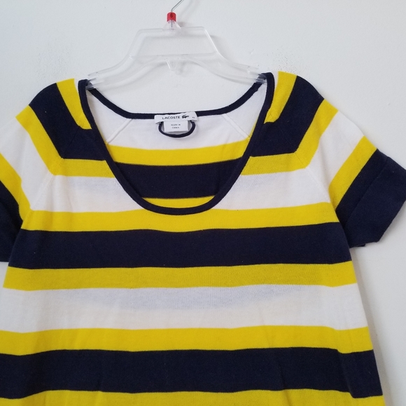 💜Lacoste Stripe Tunic Dress, Size 40 - Picture 2 of 8